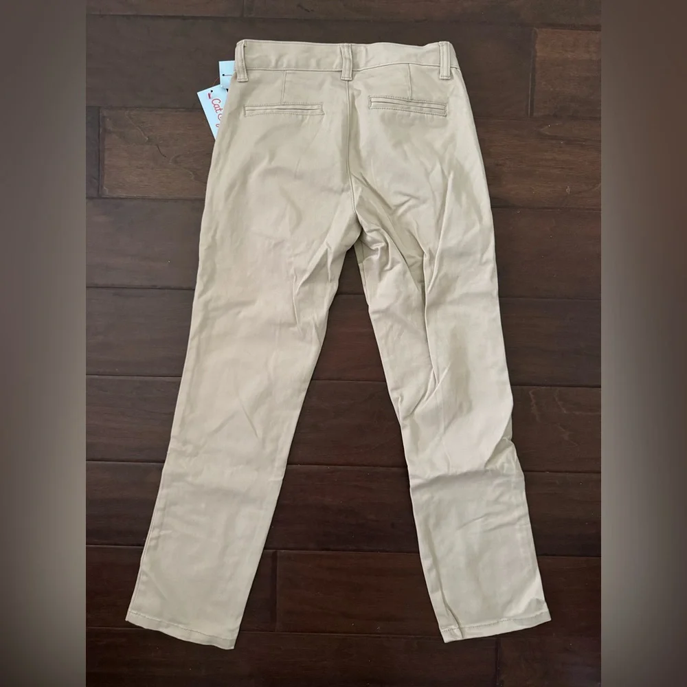 Cat & Jack Girls Khaki Uniform style pants - size 10 NWT - Picture 3 of 3